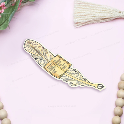 Pagewings Feathers Quotes Bookmark