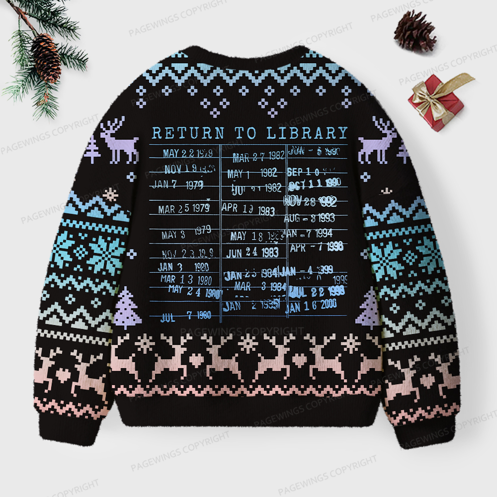 Pagewings Return To Library Unisex Ugly Knit Sweatshirt