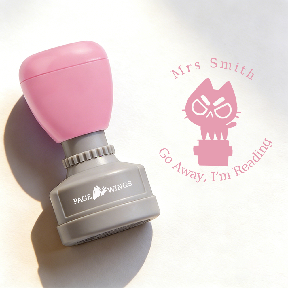 Pagewings Personalized Go Away I’m Reading Stamp