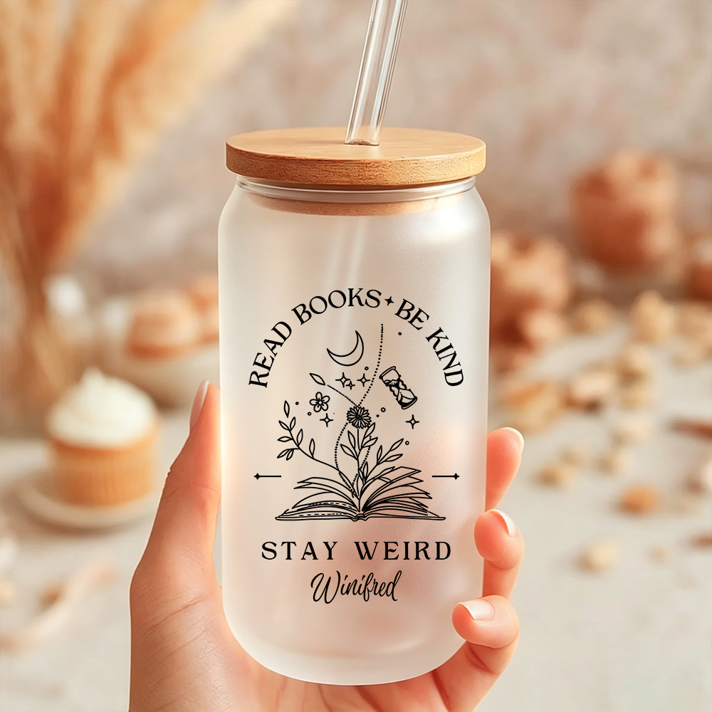 Pagewings Personalized Read Books Glass Can Tumbler
