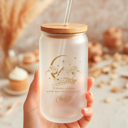 Pagewings Personalized Fantasy Lovers Glass Can Tumbler