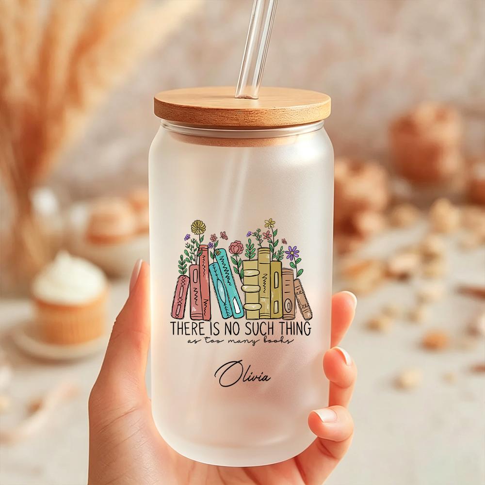 Pagewings Personalized Book Lovers Glass Can Tumbler