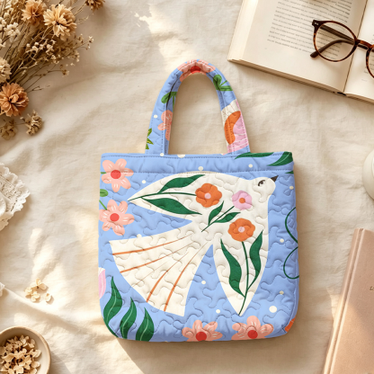 Pagewings Bookish Vibe Quilted Tote Bag