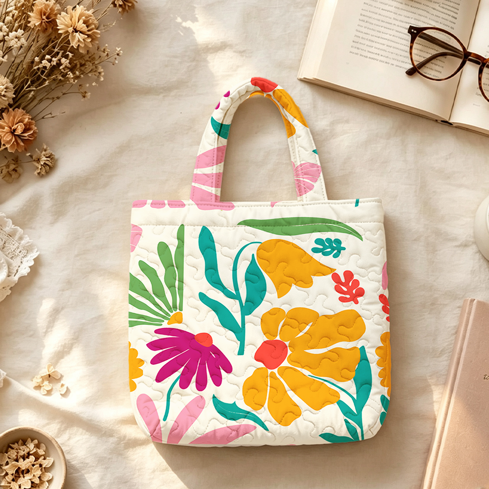 Pagewings Bookish Vibe Quilted Tote Bag