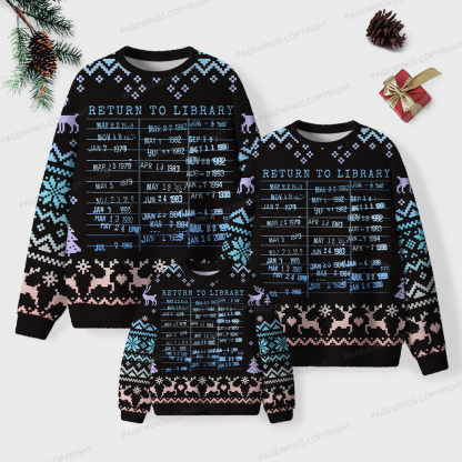 Pagewings Return To Library Unisex Ugly Knit Sweatshirt