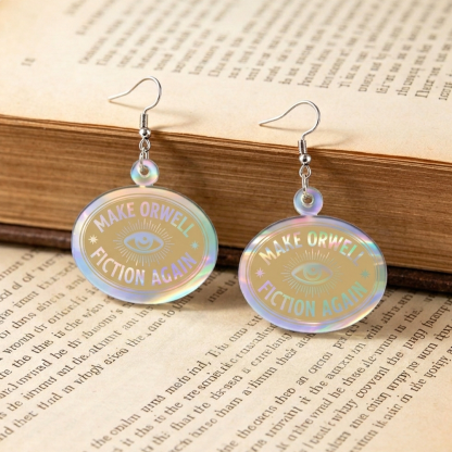 Pagewings Make Orwell Fiction Again Earrings