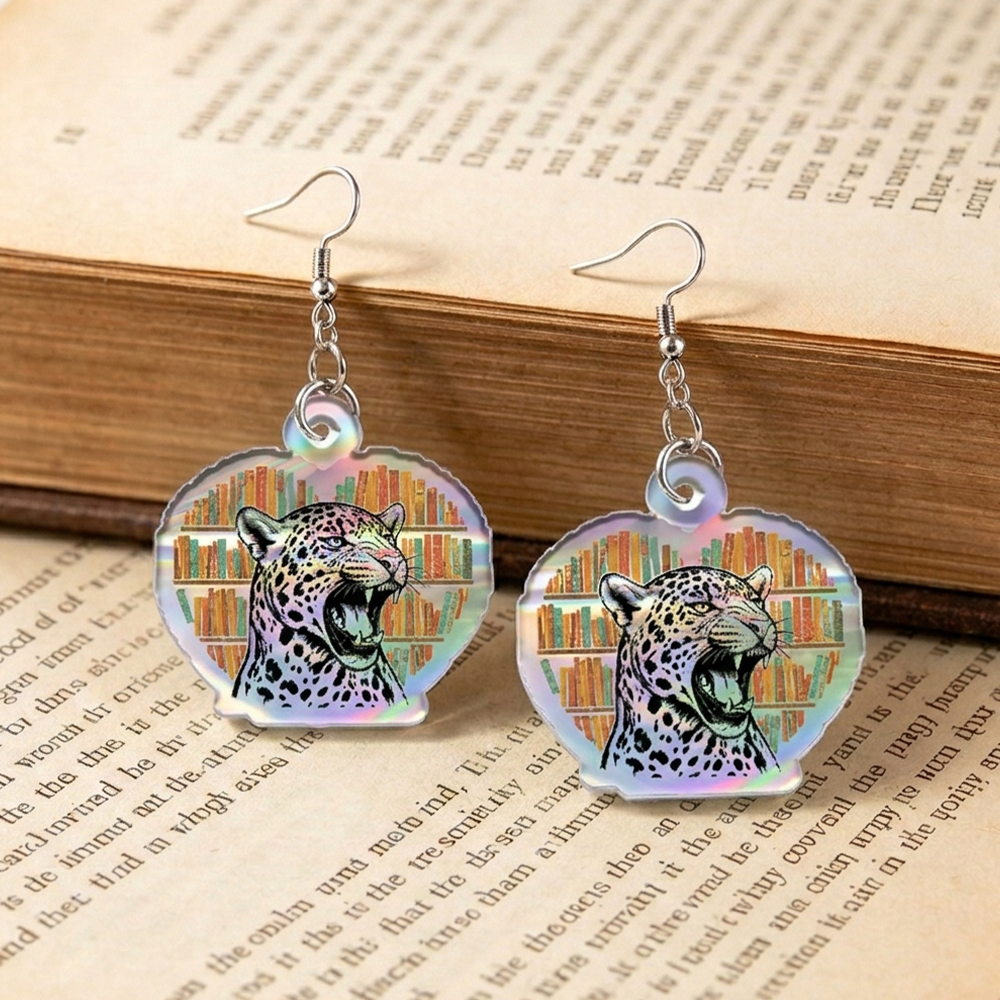 Pagewings Ban Bigots Not Books Earrings