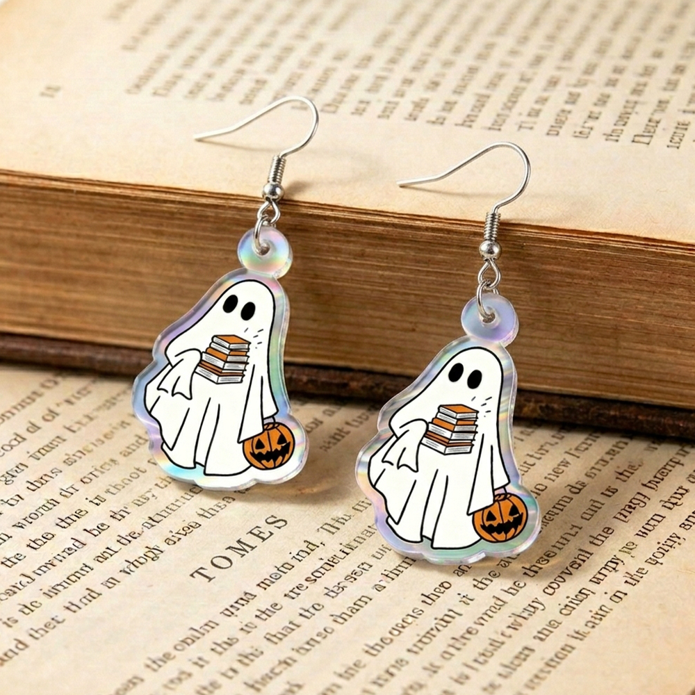 Pagewings Ghost Reading Earrings