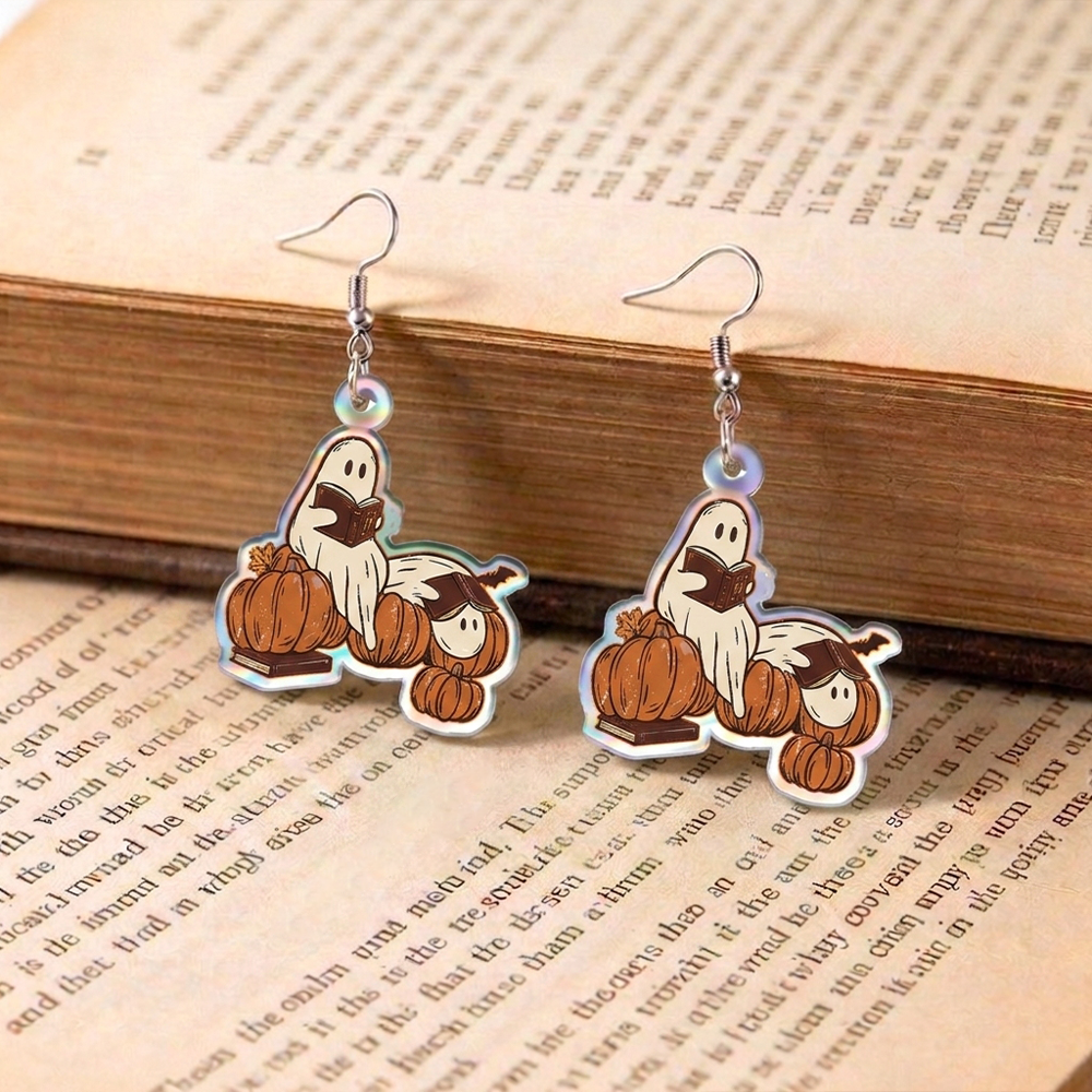 Pagewings Ghost Reading Earrings