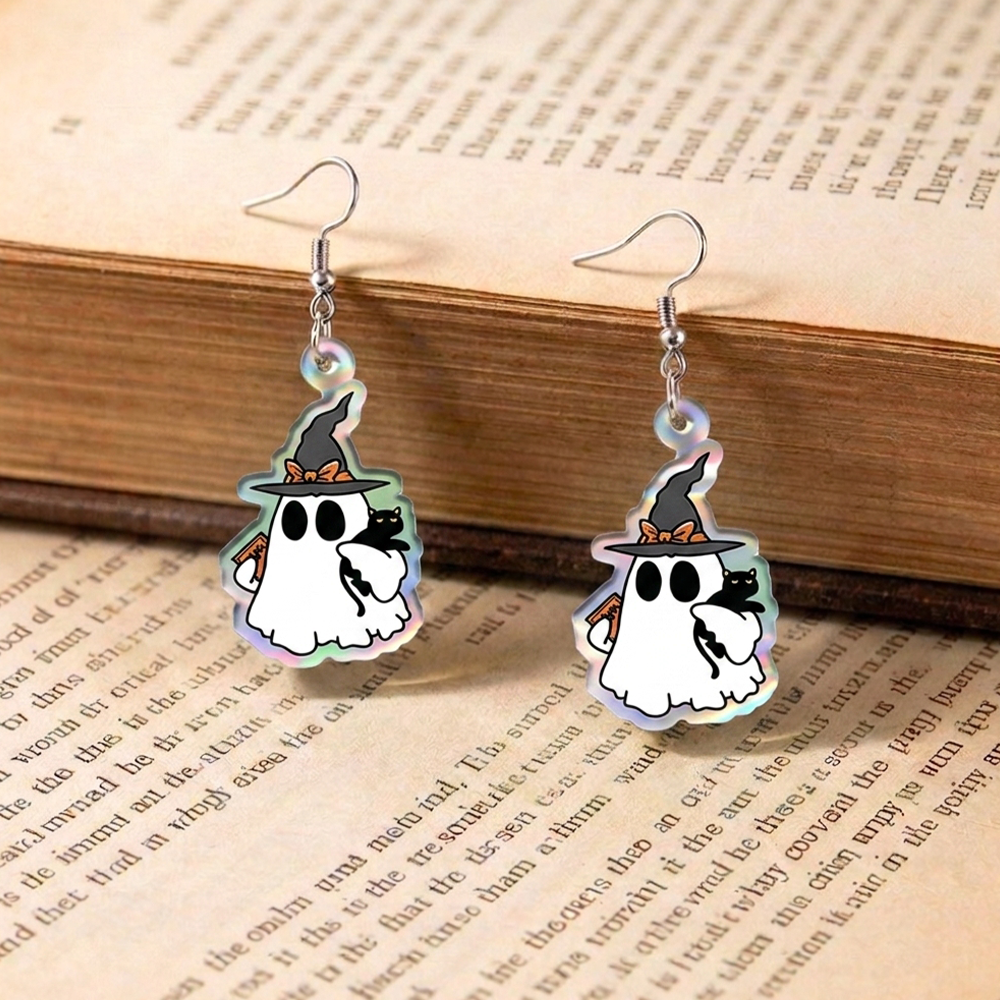 Pagewings Ghost Reading Earrings