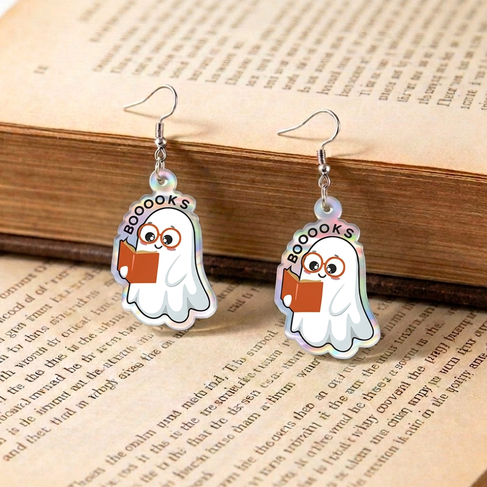 Pagewings Ghost Reading Earrings