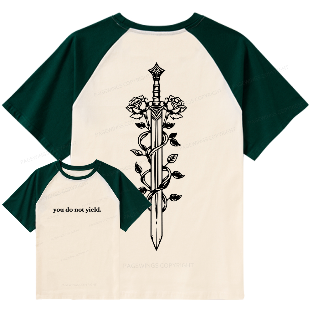Pagewings Throne of Glass Merch TOG Shirt  Aelin Galathynius Raglan T-shirt