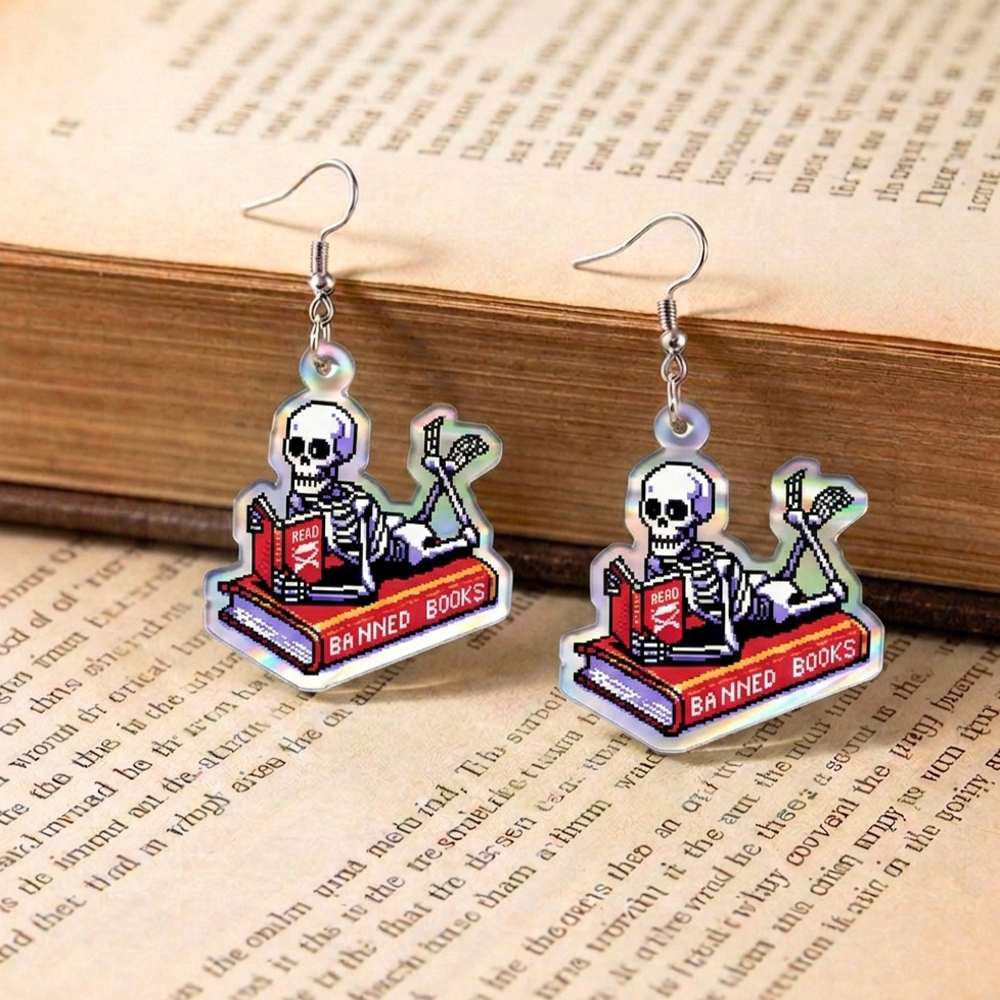 Pagewings Read Banned Books Earrings