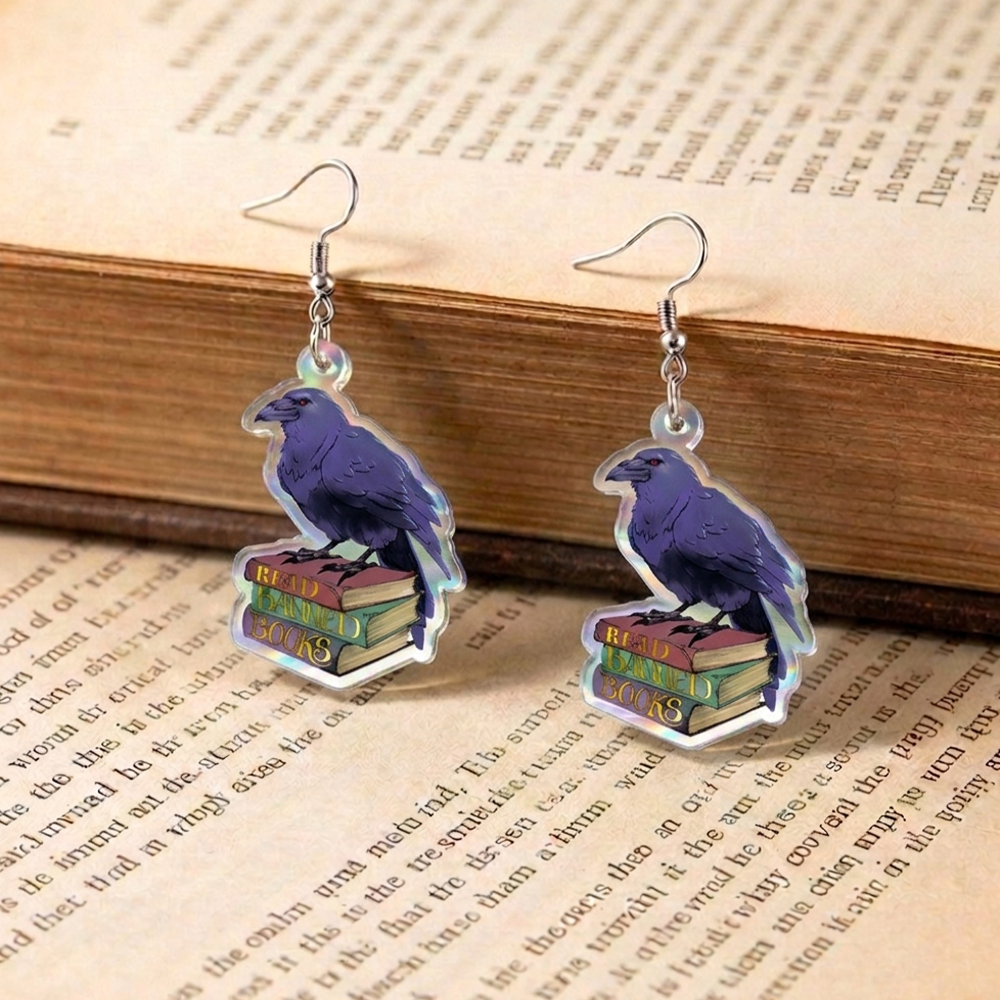 Pagewings Read Banned Books Earrings