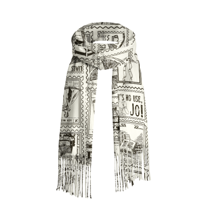 Pagewings Vintage Literature Long Fringe Scarf