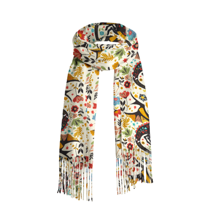 Pagewings Fantasy Bookish Long Fringe Scarf