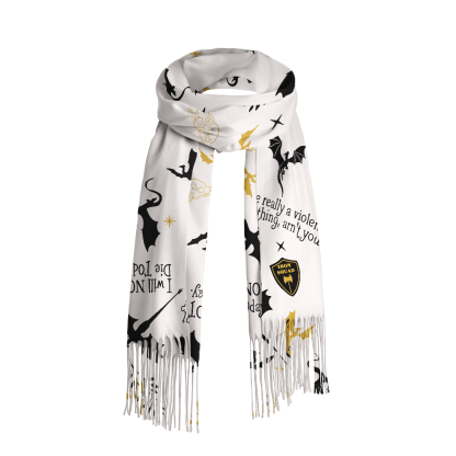 Pagewings I Will Not Die Today Long Fringe Scarf