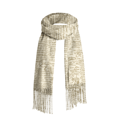 Pagewings Literature Long Fringe Scarf