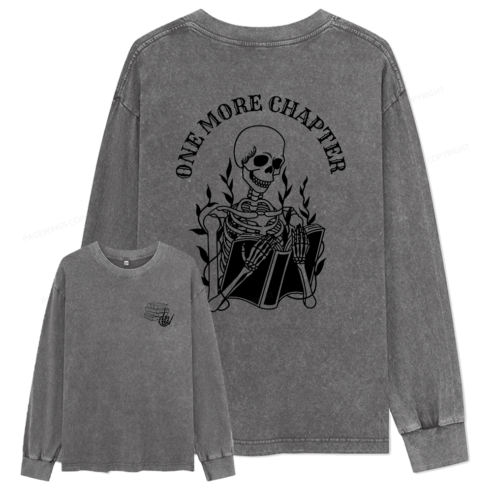 pagewings One More Chapter Unisex Washed Long Sleeve T-shirt