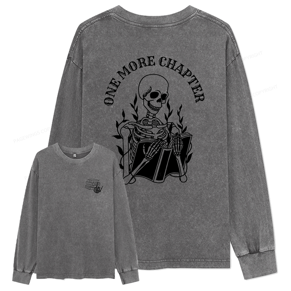 pagewings One More Chapter Unisex Washed Long Sleeve T-shirt