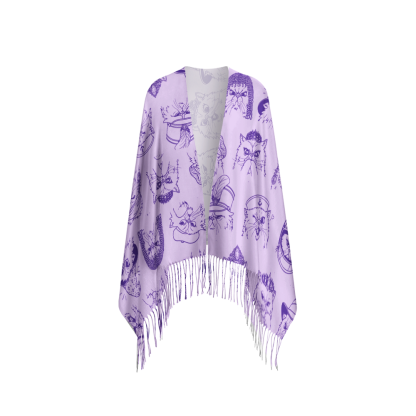 Pagewings Sci Fi Book Lover Long Fringe Scarf 