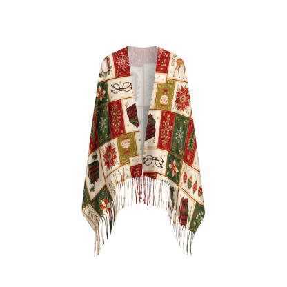 Pagewings Christmas Book Long Fringe Scarf 