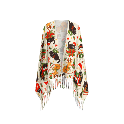 Pagewings Christmas Book Lover Long Fringe Scarf 