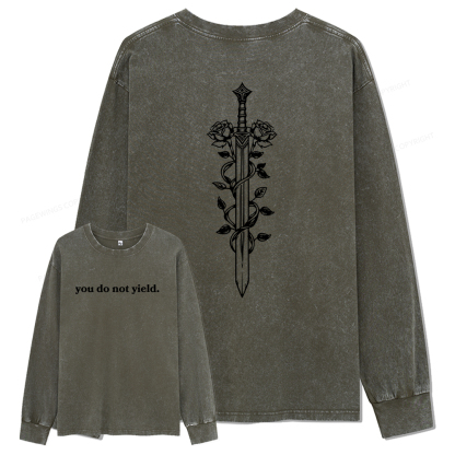pagewings Throne of Glass Merch Unisex Washed Long Sleeve T-shirt