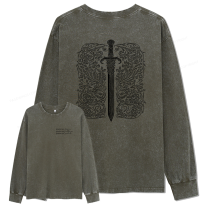 pagewings You Do Not Yield Unisex Washed Long Sleeve T-shirt