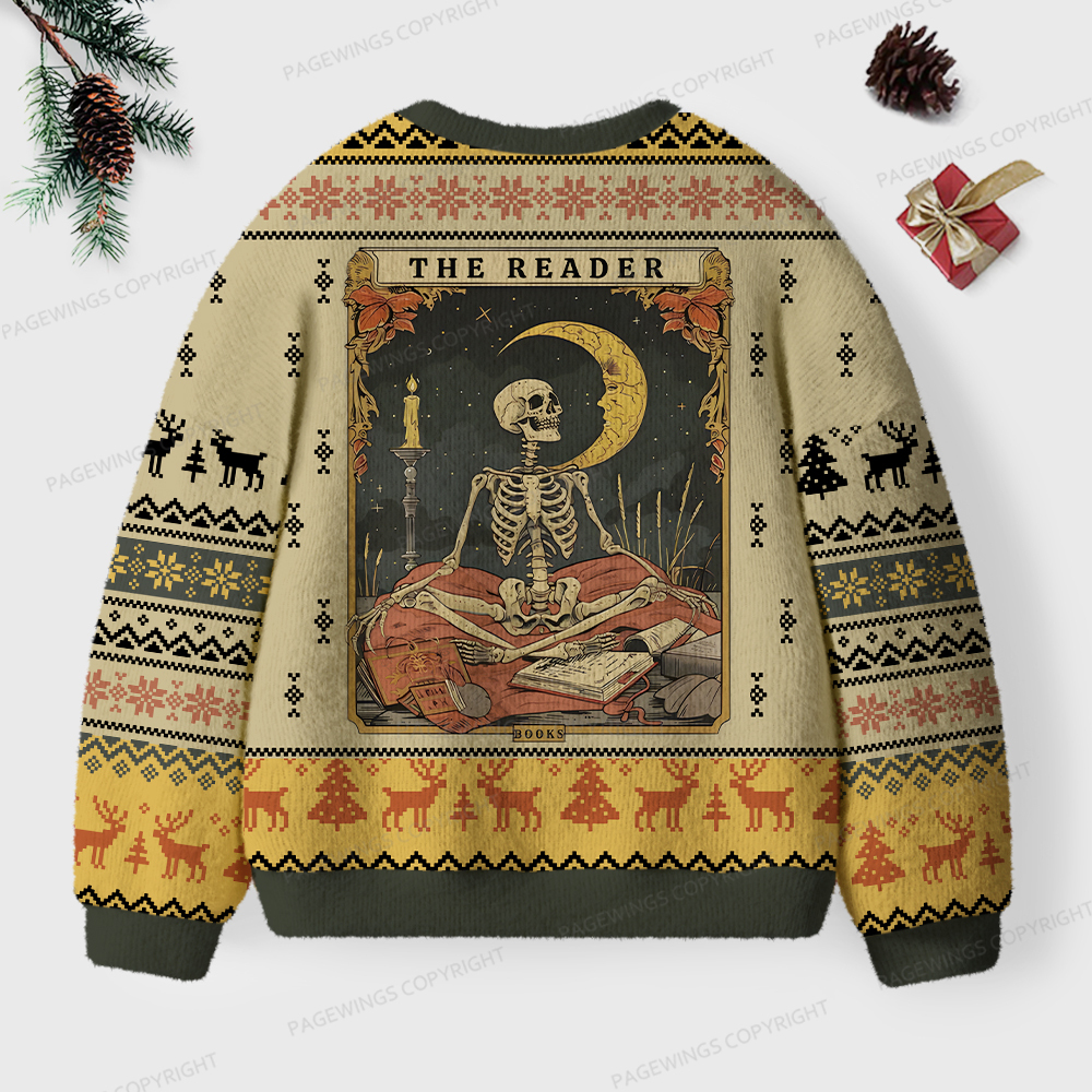 Pagewings The Reader Unisex Ugly Knit Sweatshirt