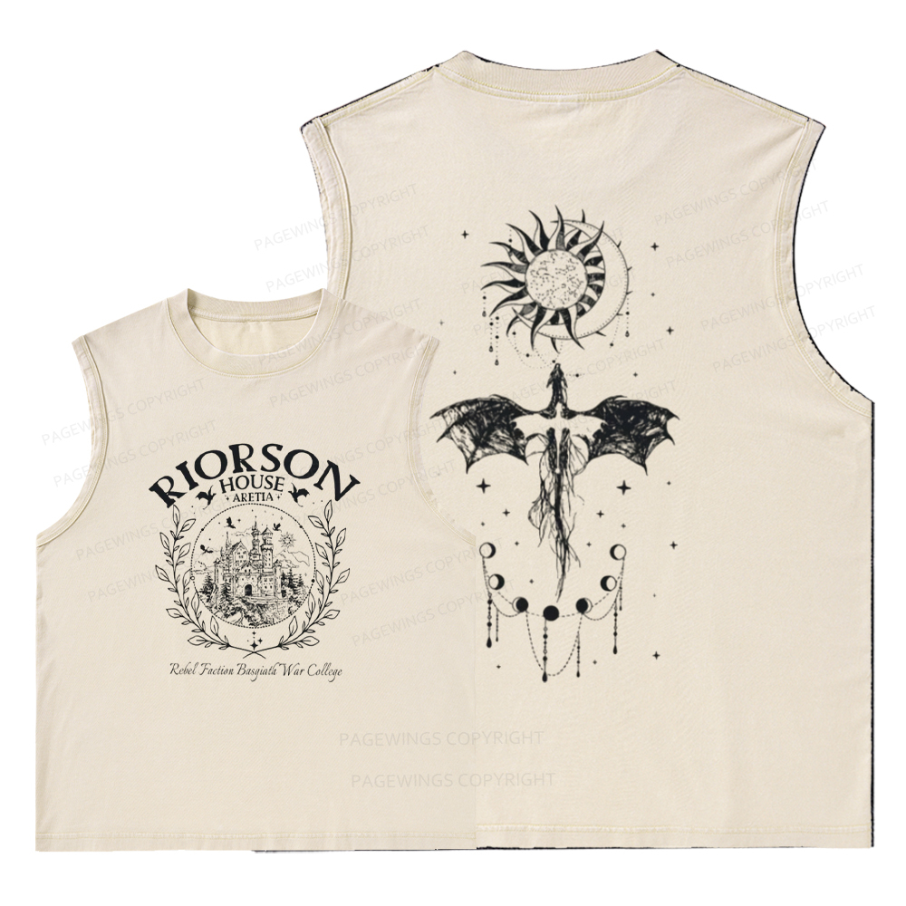 Pagewings Fourth Wing Unisex Washed Tank Top