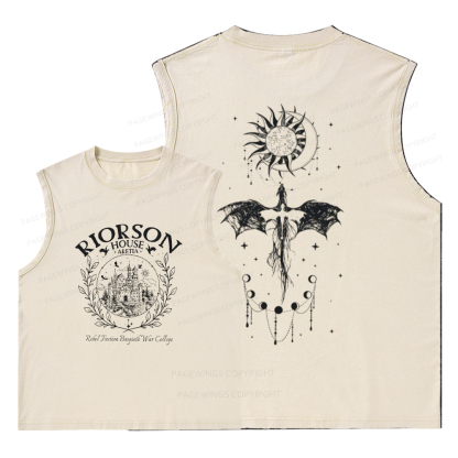 Pagewings Fourth Wing Unisex Washed Tank Top