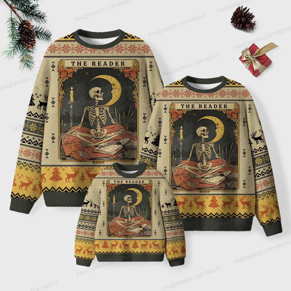 Pagewings The Reader Unisex Ugly Knit Sweatshirt
