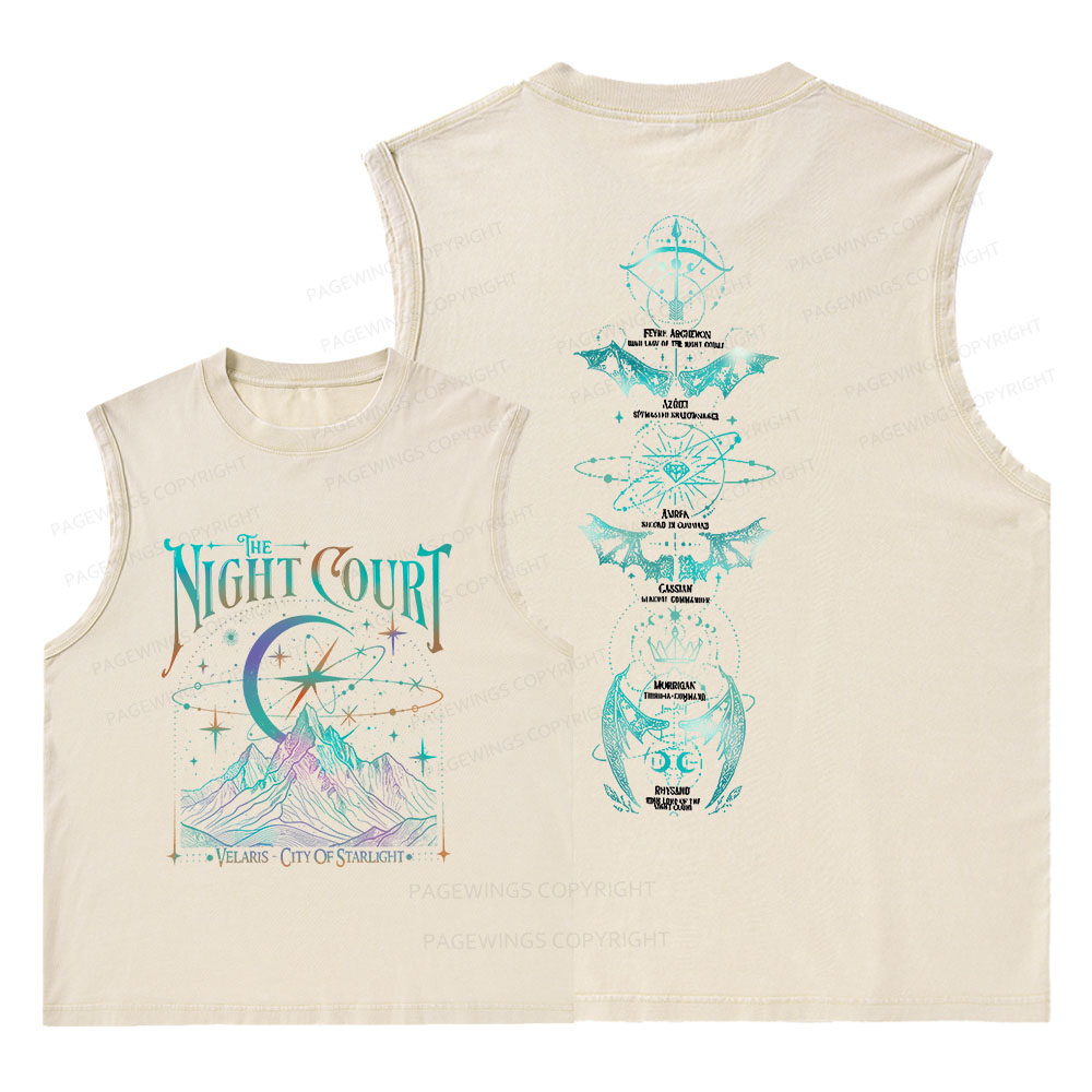 Pagewings The Night Court Unisex Washed Tank Top