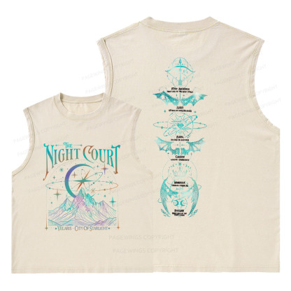 Pagewings The Night Court Unisex Washed Tank Top