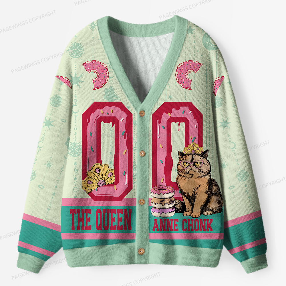 Pagewings The Queen Unisex Ugly Cardigan Sweaters