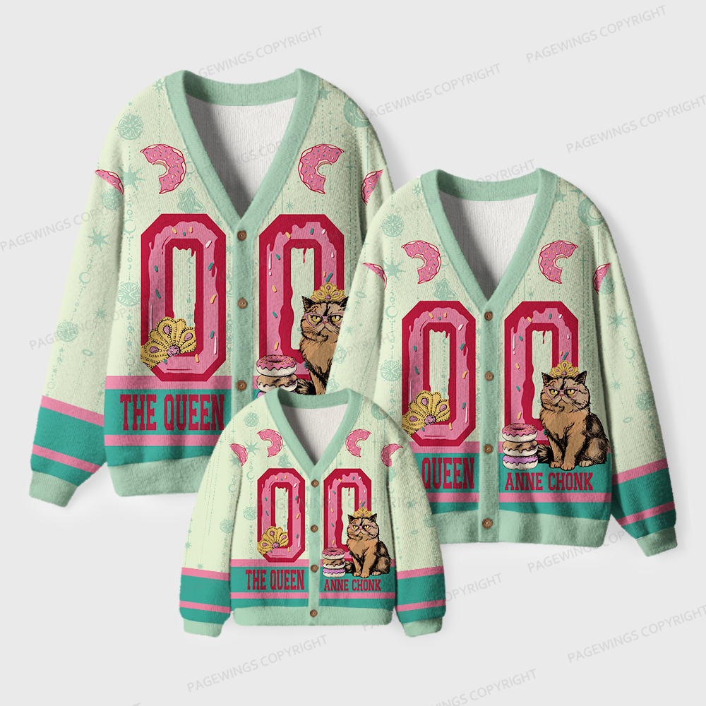 Pagewings The Queen Unisex Ugly Cardigan Sweaters