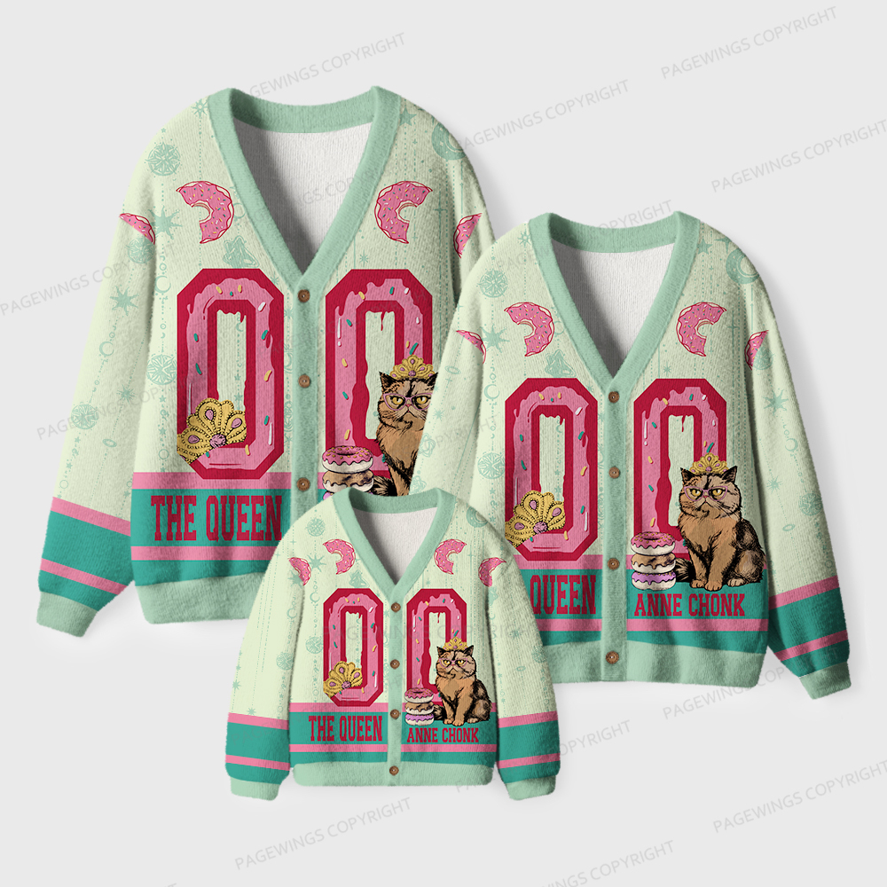 Pagewings The Queen Unisex Ugly Cardigan Sweaters