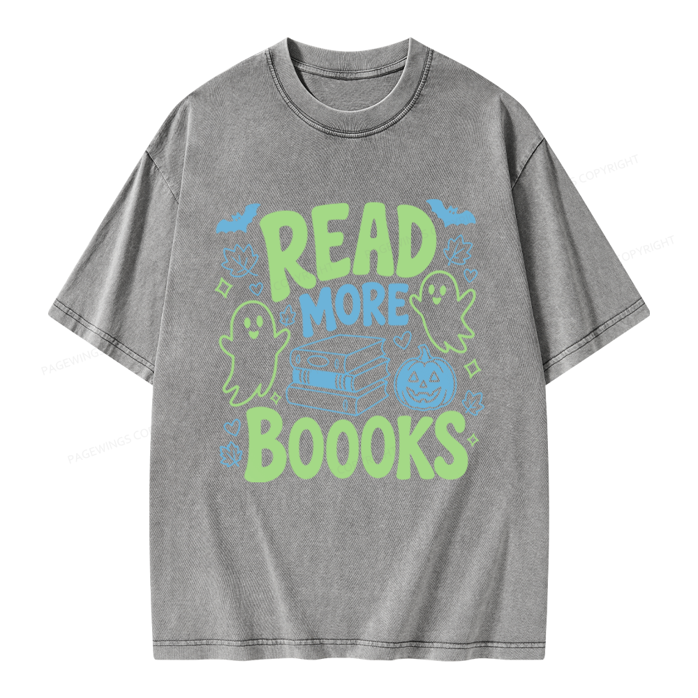 Pagewings Halloween Bookish Unisex Washed T-shirt