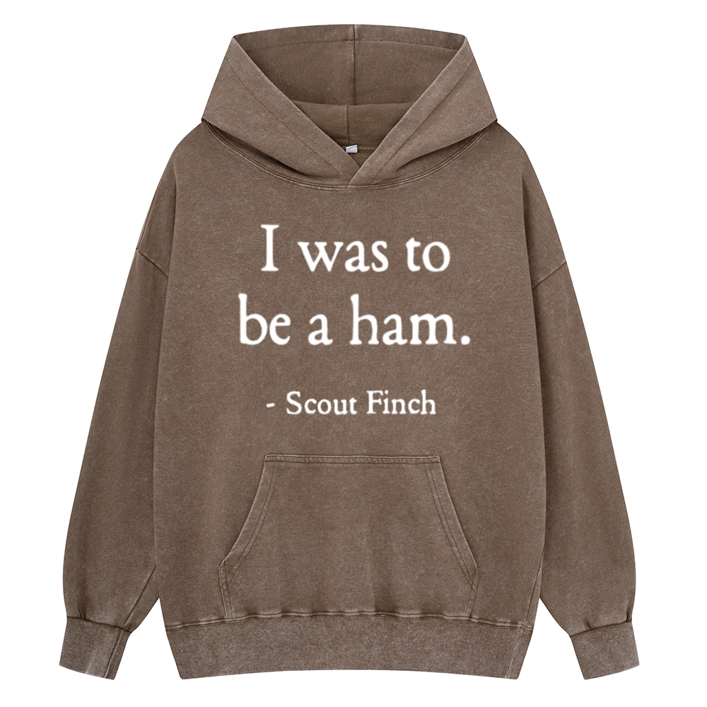 Pagewings I Was To Be A Ham Unisex Washed Hoodie