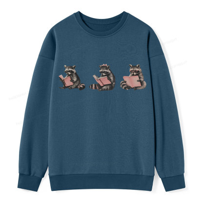 Pagewings Funny Raccoon Bookish Gift Unisex Classic Sweatshirt