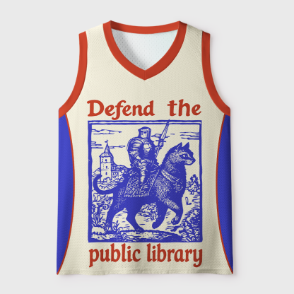 Pagewings Defend The Public Library Unisex Mesh Tank Top