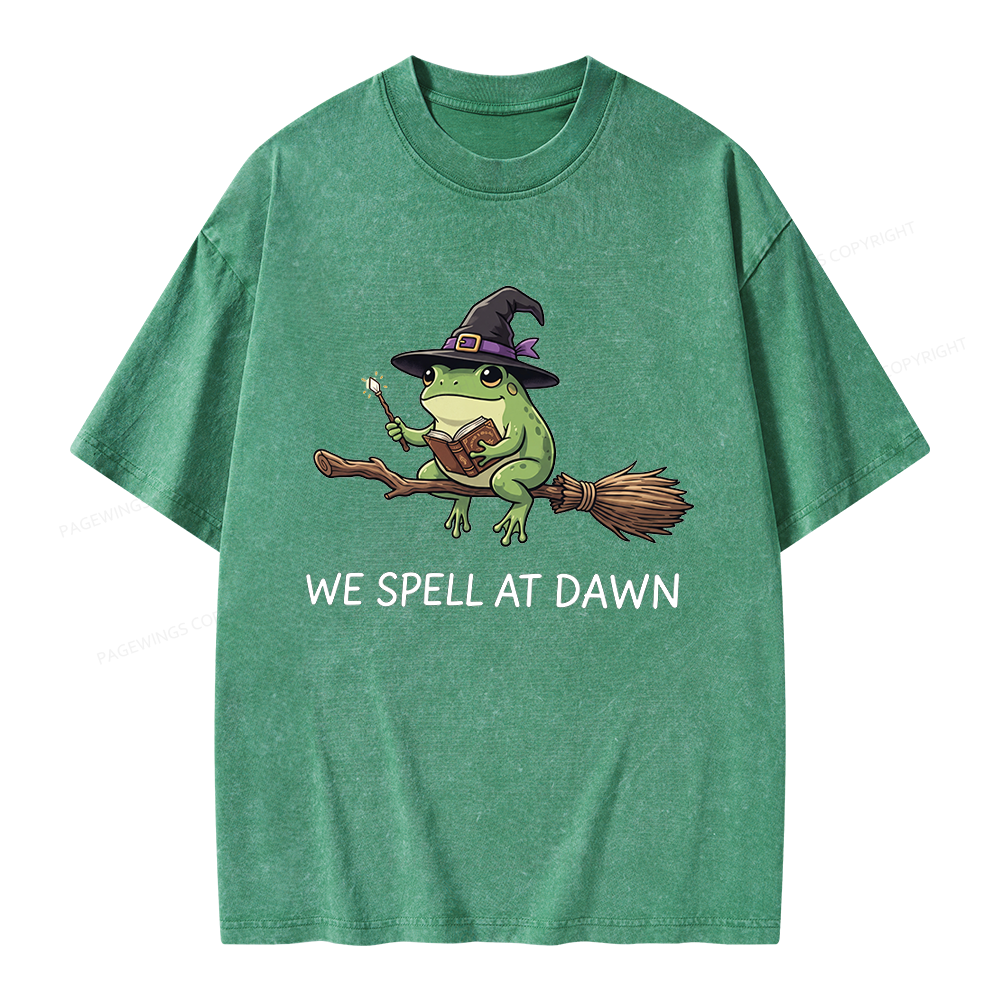Pagewings We Spell At Dawn Unisex Washed T-shirt