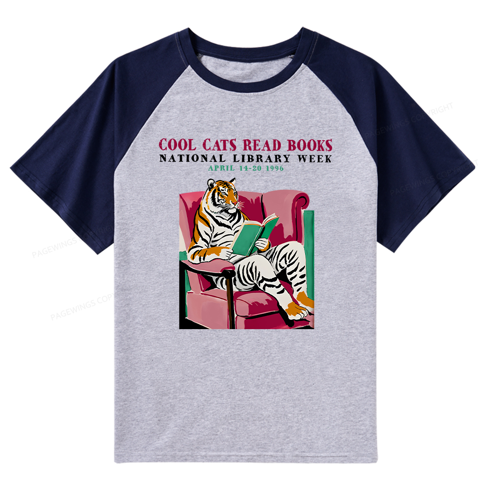 Pagewings Library Week Poster 1996 Raglan T-shirt