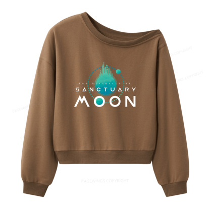 Pagewings Sanctuary Moon Women Off  Shoulder Sweatshirt