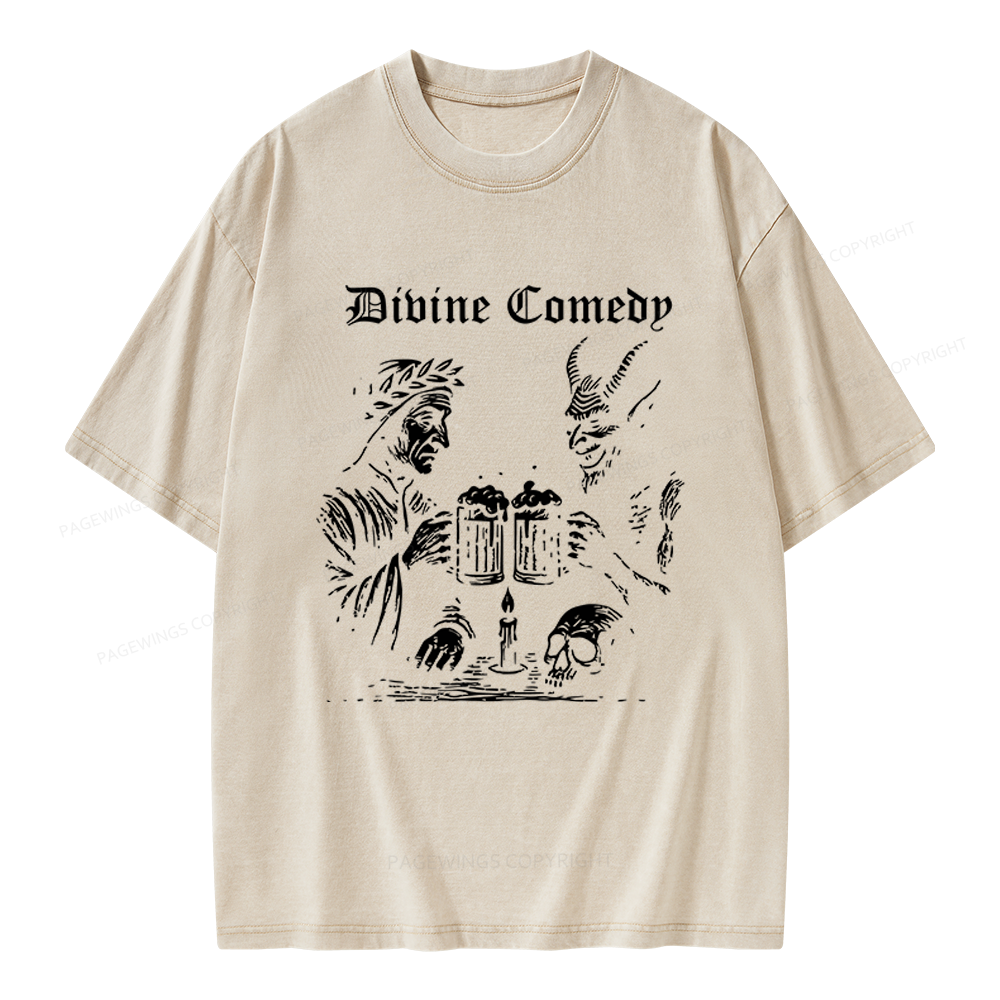 Pagewings Divine Comedy Unisex Washed T-shirt