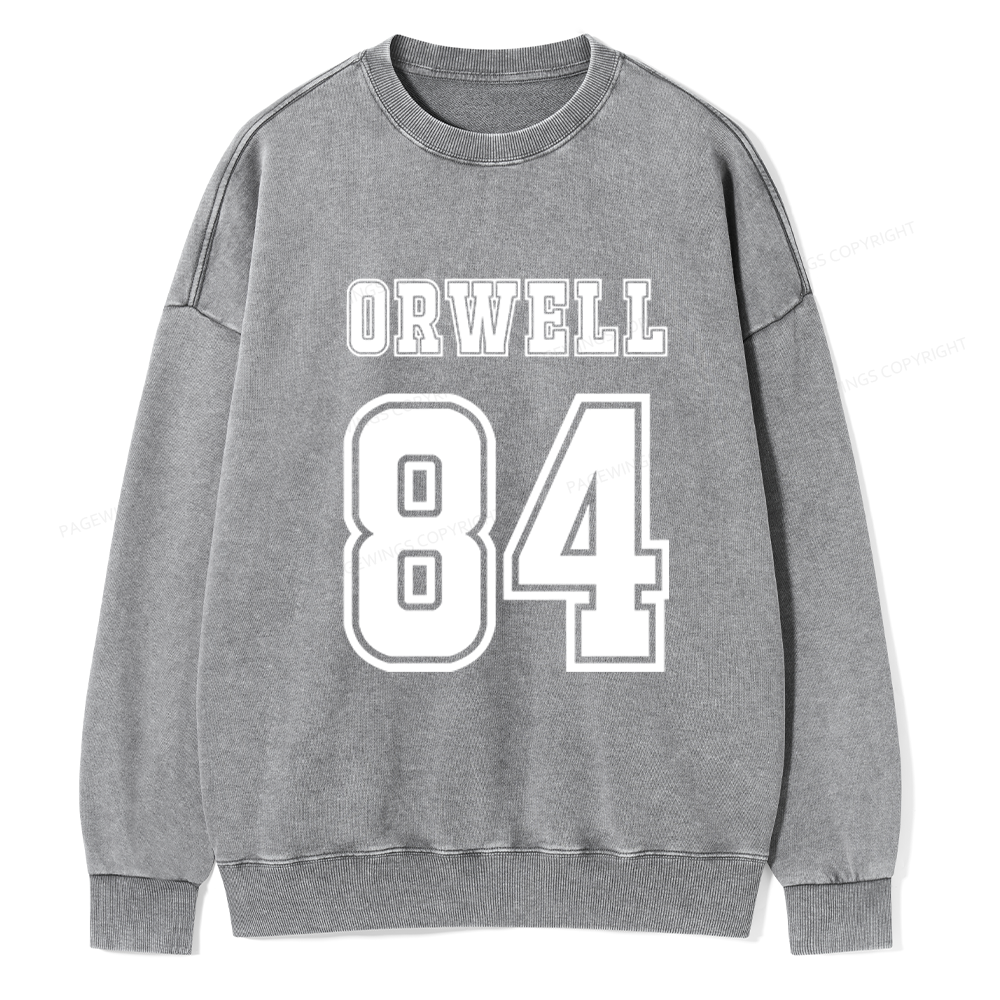 Pagewings Orwell 84 Unisex Washed Sweatshirt
