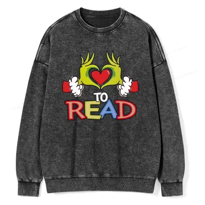 Pagewings Every Month Library Activities Unisex Washed Sweatshirt