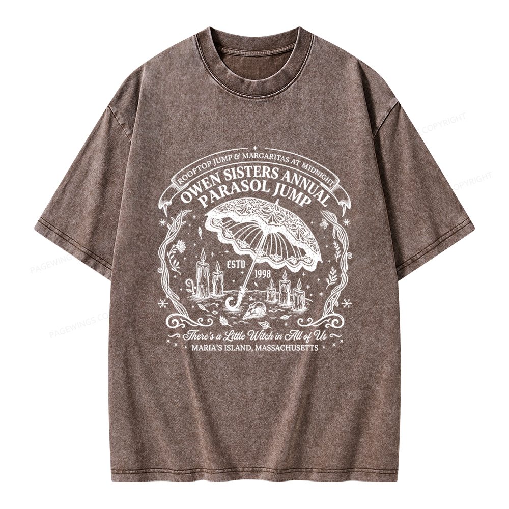 Pagewings Fantasy Halloween Book Lover Unisex Washed T-shirt