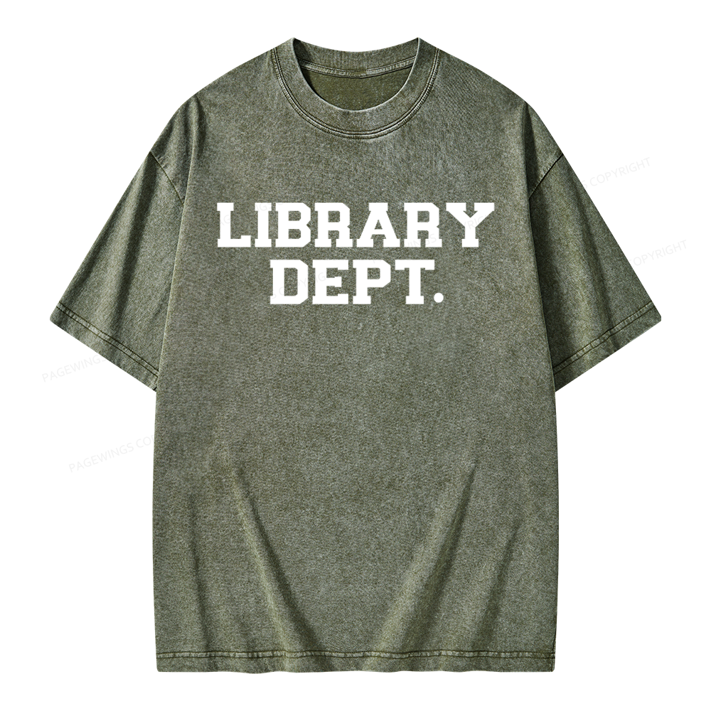 Pagewings Library Dept Unisex Washed T-shirt
